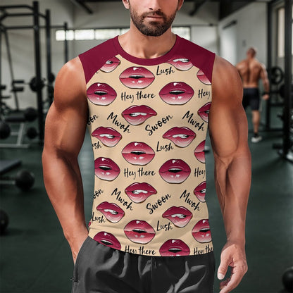 オーダーメイド ラグラン ノースリーブ マッスルTシャツ (カラーブロック/コットンライク生地)