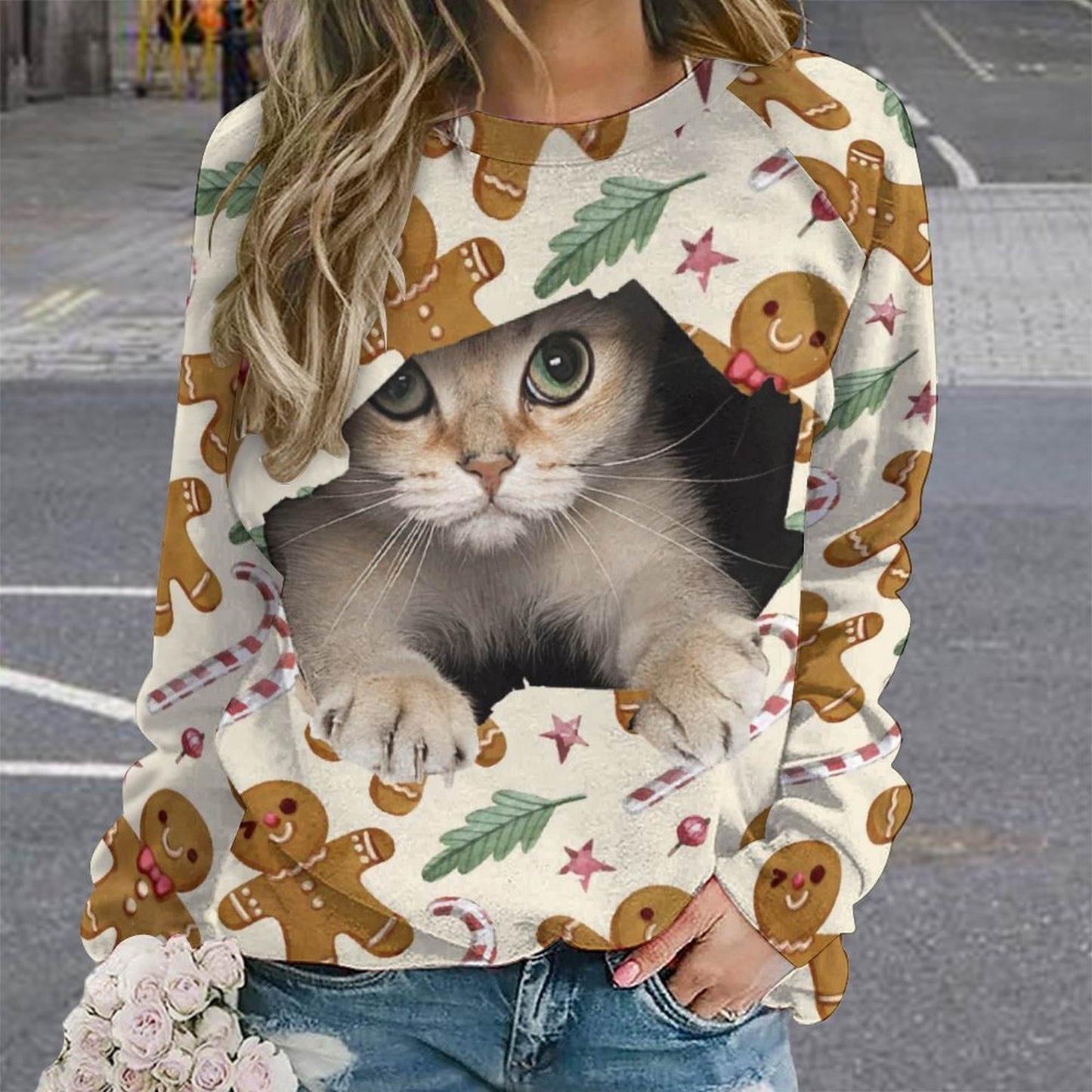 【ラグラン袖】クルーネック スウェットシャツ | 280gフレンチテリー | オリジナルプリント トレーナー