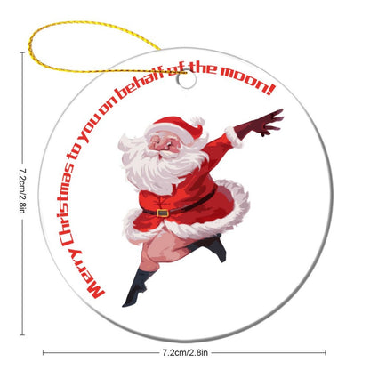 【両面プリント】オリジナル陶器オーナメント | 写真でクリスマス飾り | ギフトに