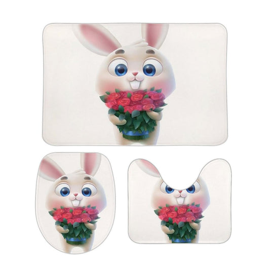 トイレマット 3点セット | 浴室マット・フタカバー | 北欧風・滑り止め付