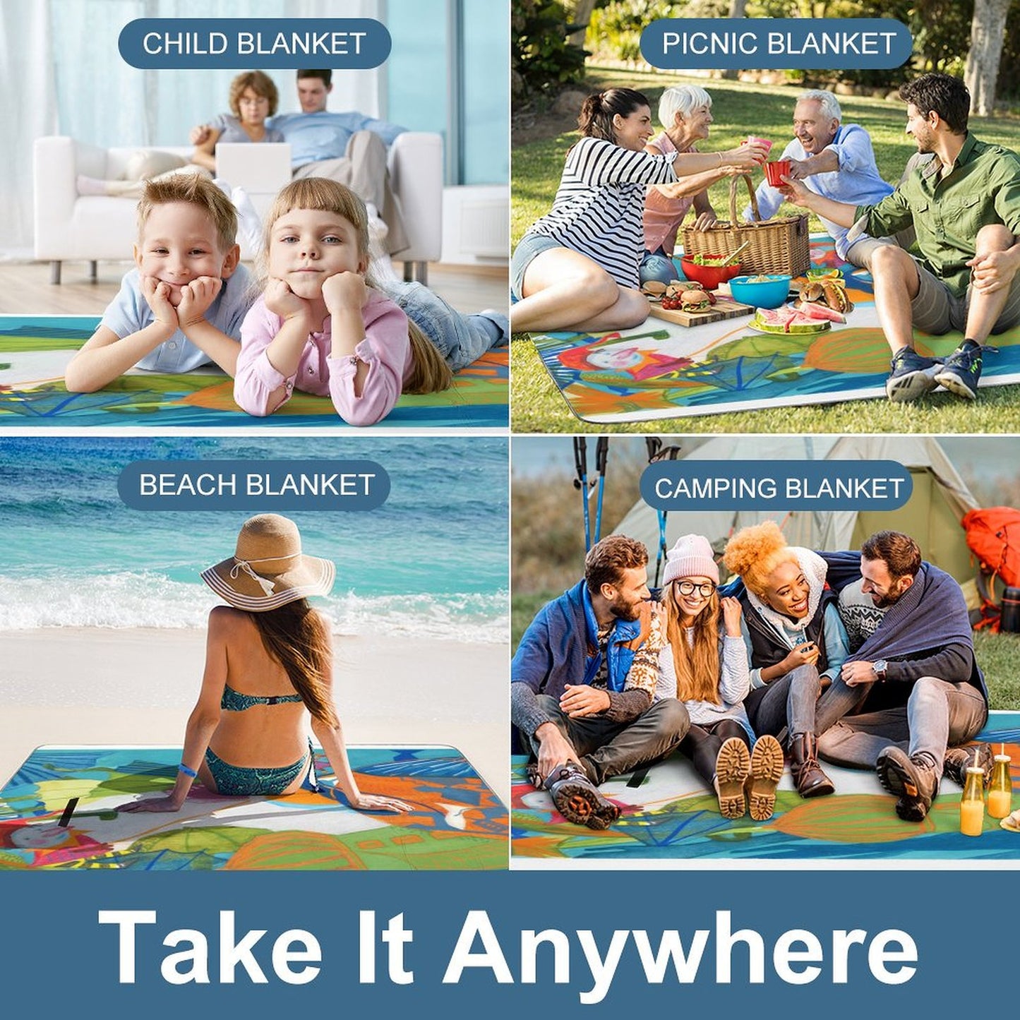 【外でも、ふかふか】写真で作る、リビングみたいなオリジナルピクニックマット