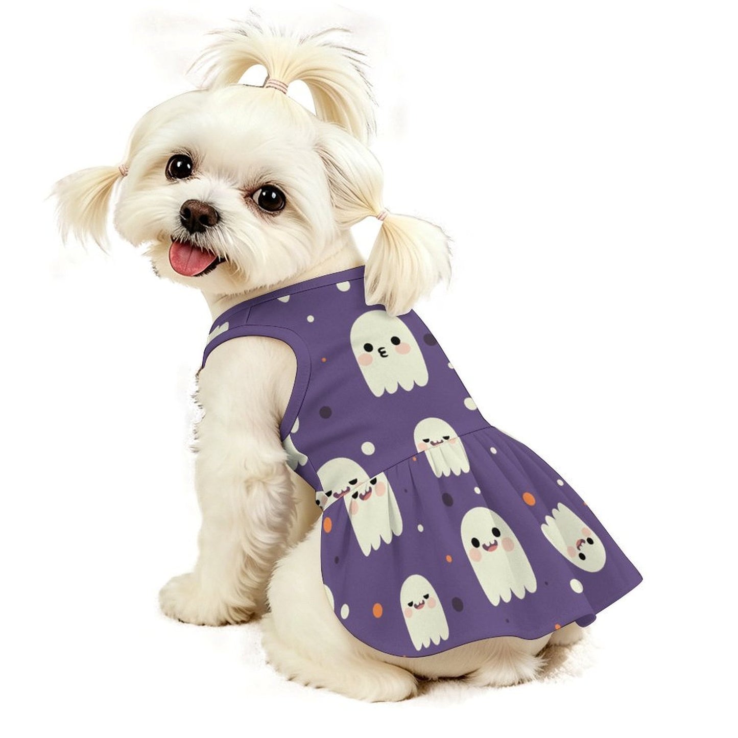 犬・猫用カスタムプリントワンピース｜ハワイアンフリル夏ペット服（オーダーメイド）