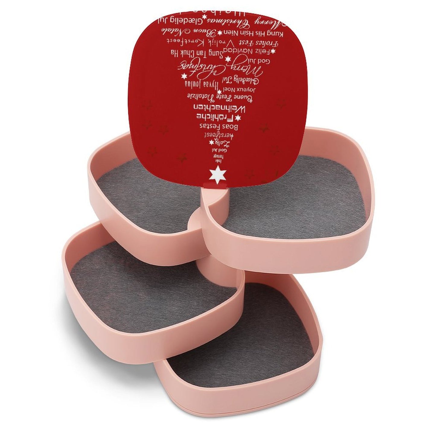 【見せる収納】写真で飾る4段回転式アクセサリーケース｜オリジナルタワー型ジュエリーボックス