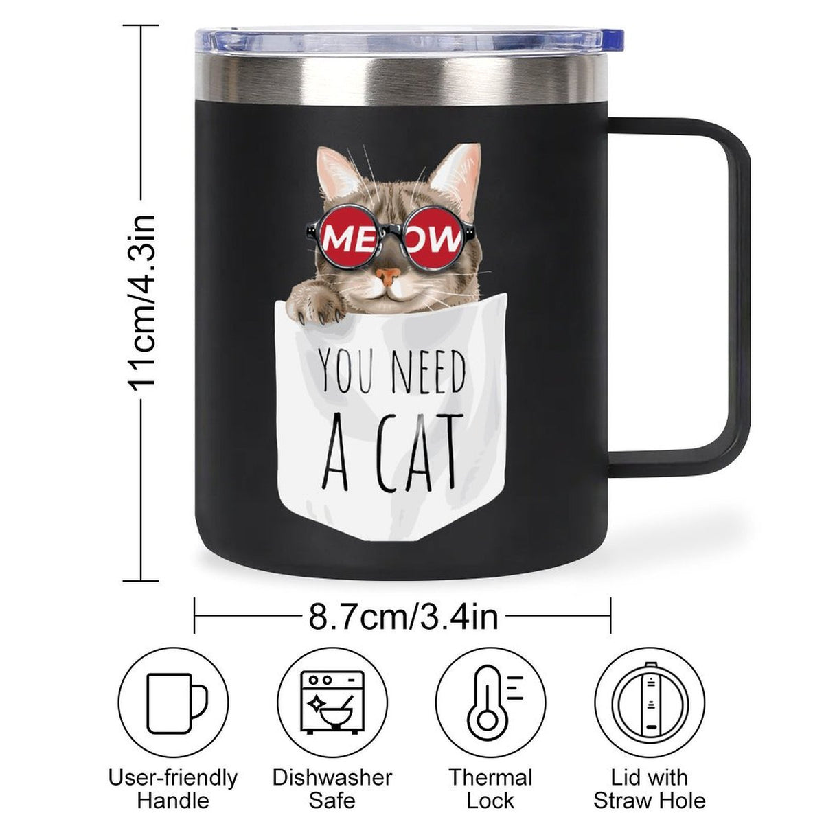 カスタムプリント ステンレスマグ 12oz 二重構造 保温マグカップ 両面印刷