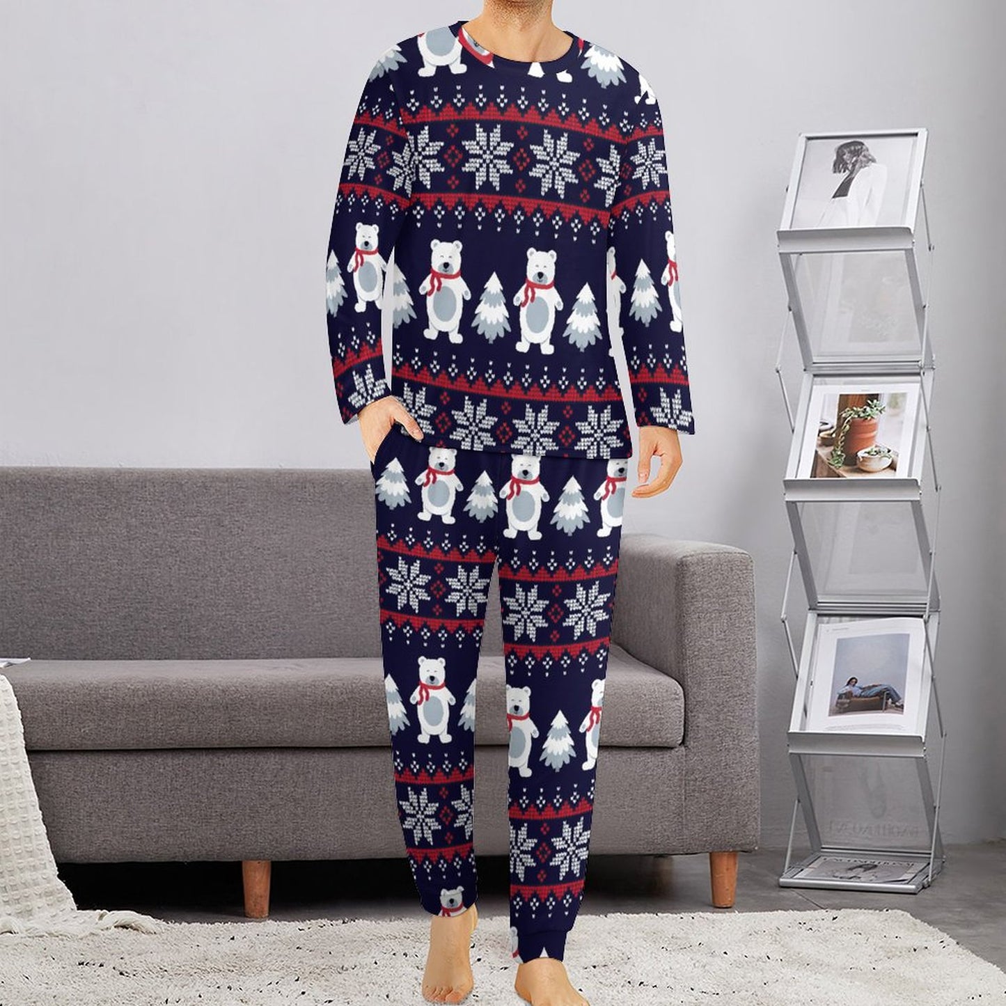 メンズ ルームウェア 上下セット | 快適ストレッチ パジャマ | S-6XL