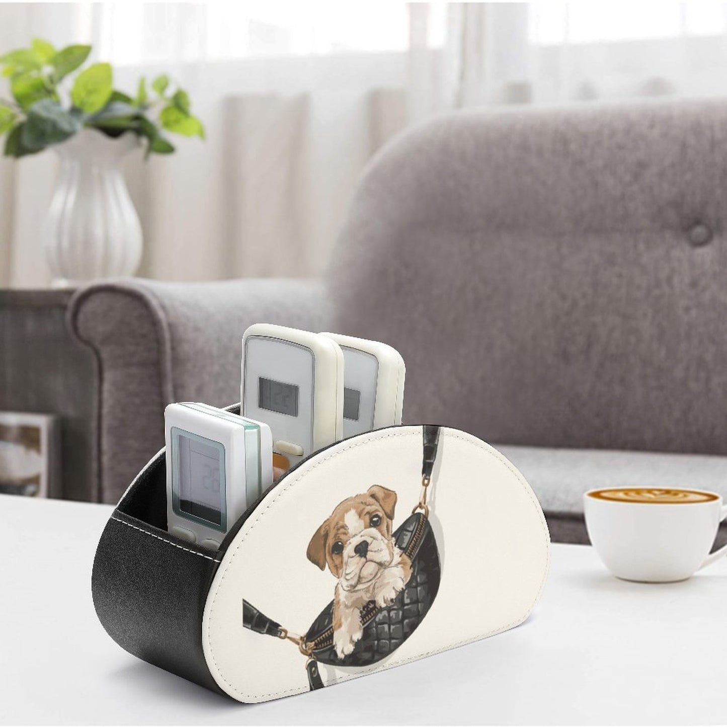 【レザー製】写真で作るオリジナルリモコンラック｜おしゃれな卓上収納・小物入れ