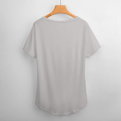 【オリジナルプリント】オーバーサイズ VネックTシャツ｜カスタム ルーズフィット 半袖