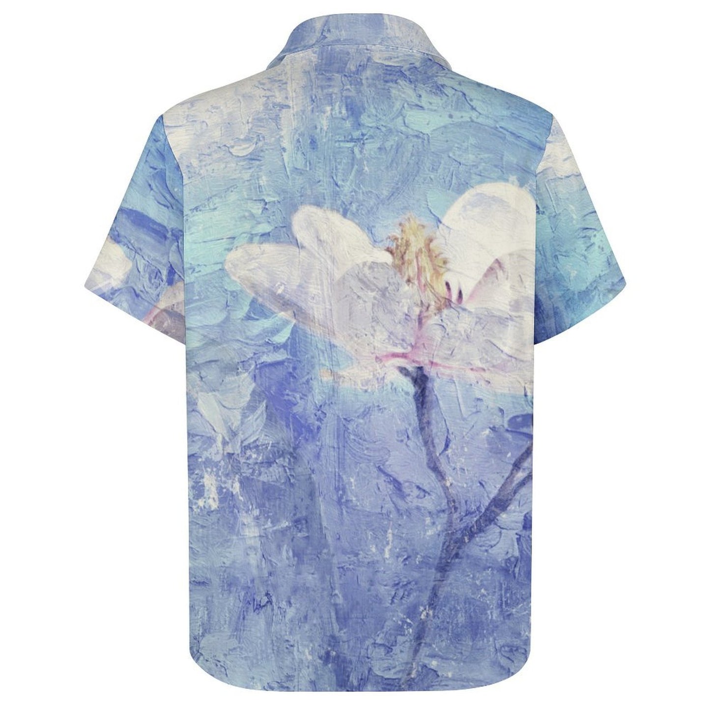 A Short Sleeved Shirt Oil Painting, Purple, Flowers