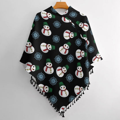 【羽織るだけで主役】カスタムできるフリンジ付きポンチョ｜レディース・ケープ