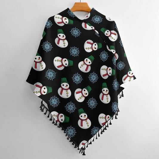 【羽織るだけで主役】カスタムできるフリンジ付きポンチョ｜レディース・ケープ