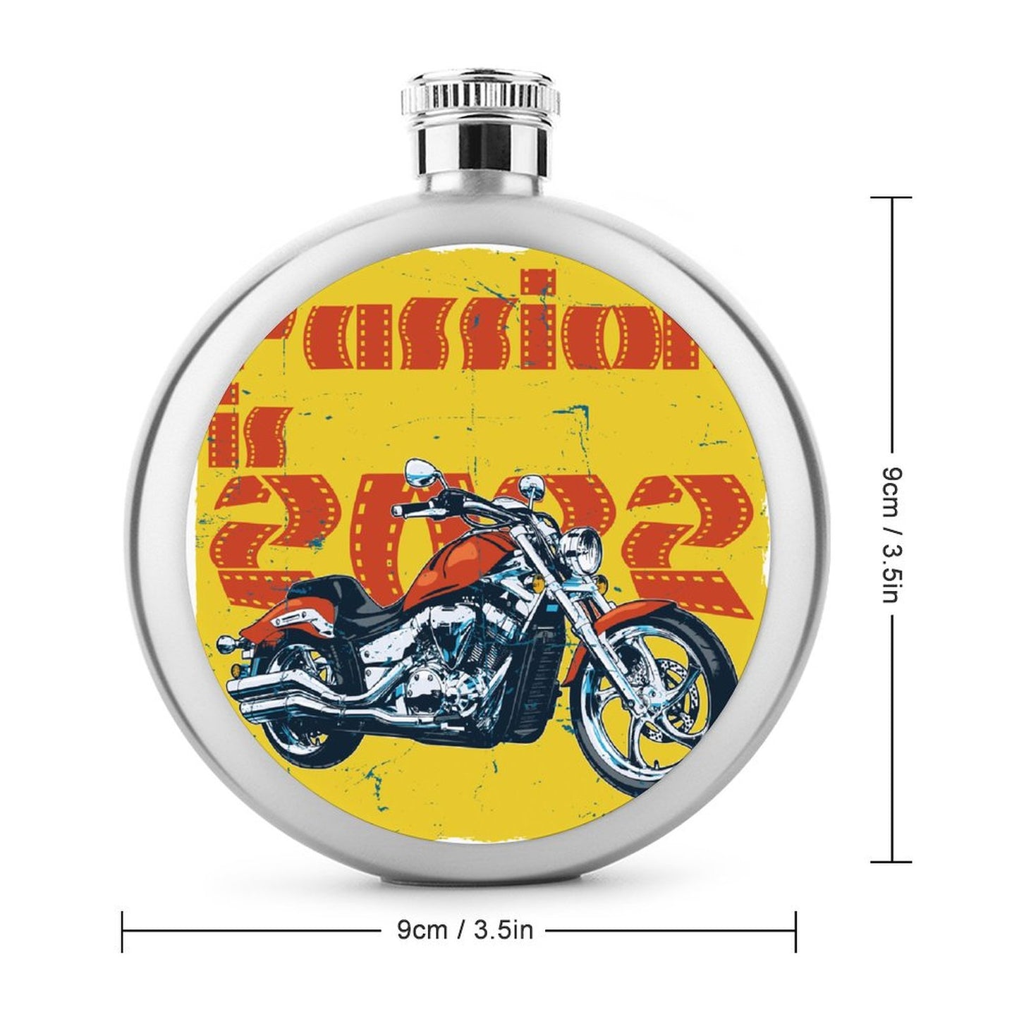 オリジナル 丸型スキットル 作成 | 5oz ステンレス製 | ウイスキーボトル・名入れギフト