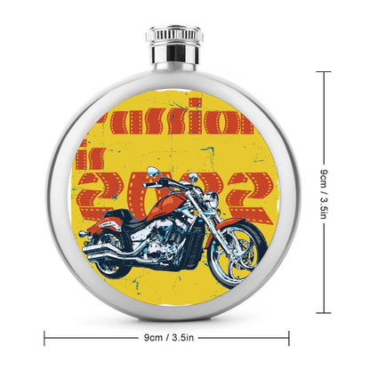 オリジナル 丸型スキットル 作成 | 5oz ステンレス製 | ウイスキーボトル・名入れギフト