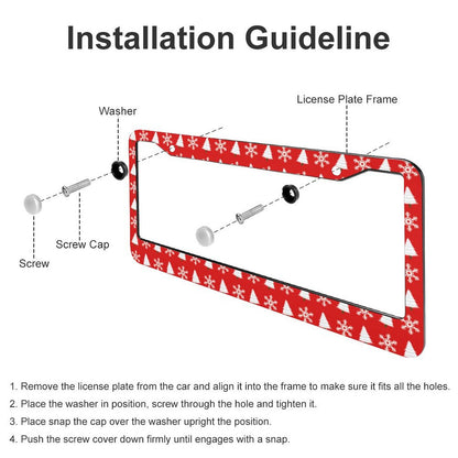 【全面プリント】ライセンスフレーム カスタム | おしゃれなUSサイズ ナンバーフレーム