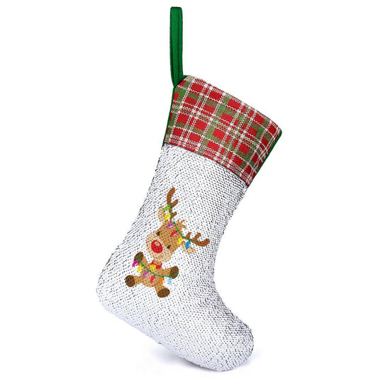 スパンコール クリスマス靴下 | 色が変わる魔法のソックス | 写真入り