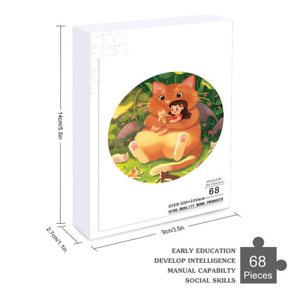 【オリジナル作成】木製 動物異形パズル | 隠れアニマルピース入り | 脳トレ・知育・ギフトに最適