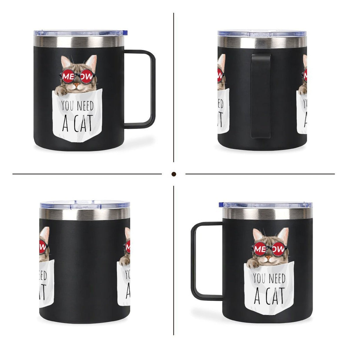 カスタムプリント ステンレスマグ 12oz 二重構造 保温マグカップ 両面印刷