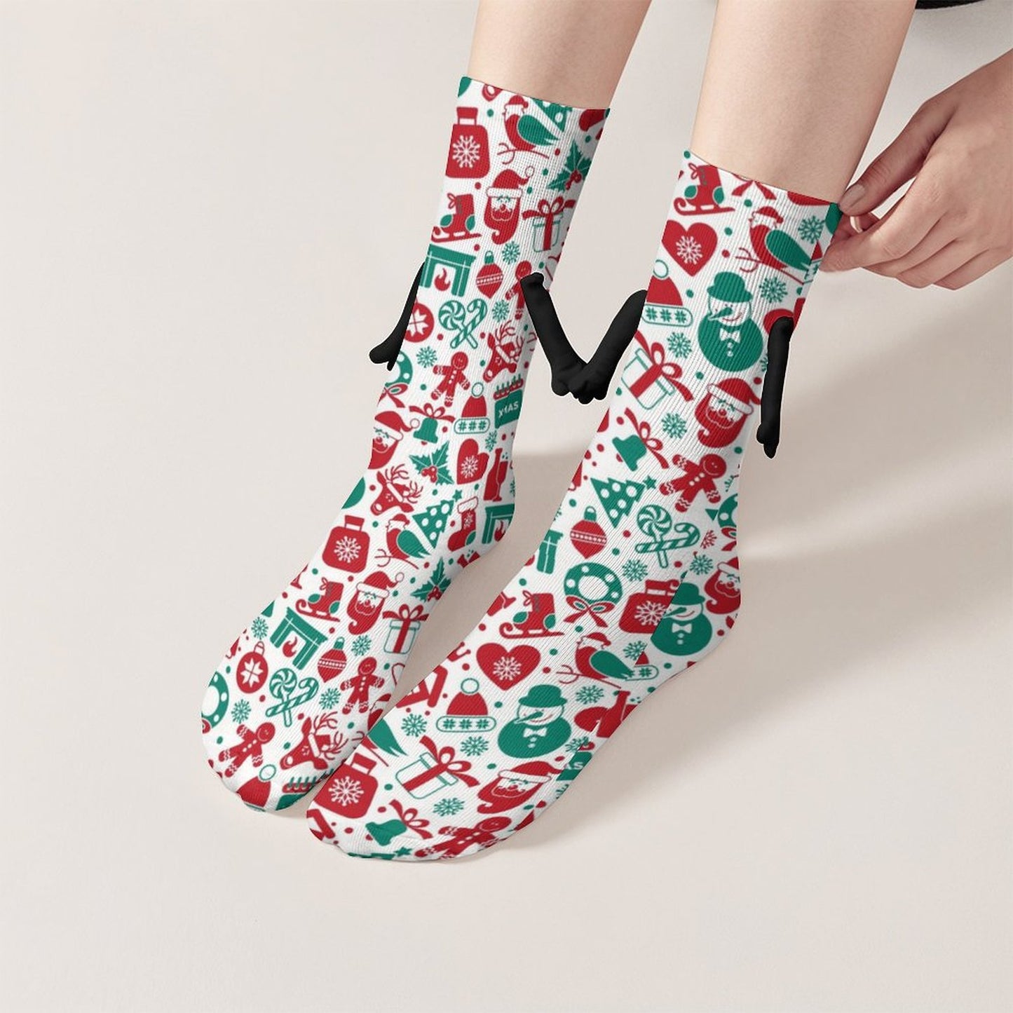 【SNSで話題！】磁石でくっつく手繋ぎ靴下｜写真で贈るオリジナルペアプレゼント