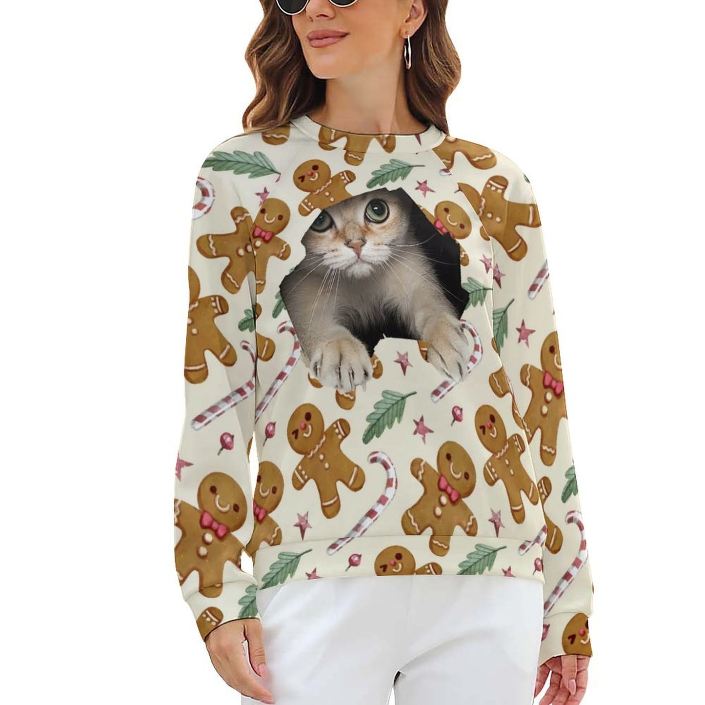 【ラグラン袖】クルーネック スウェットシャツ | 280gフレンチテリー | オリジナルプリント トレーナー