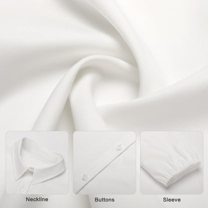 Vネック ランタンスリーブ ブラウス | レトロ・フレンチシック | S-3XL