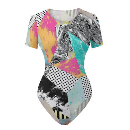 オリジナル ボディスーツ 半袖 | 股下スナップボタン付き | 4XLまで対応