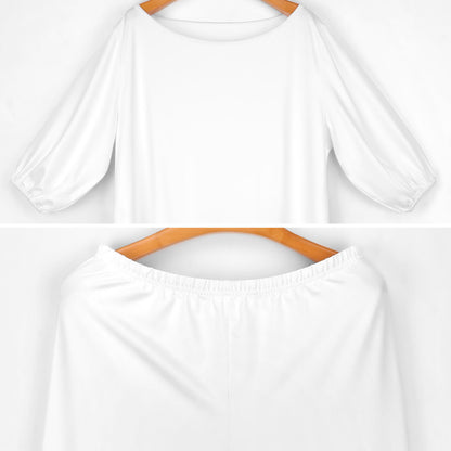 オリジナル ワンショルダー セットアップ | マキシ丈トップス＆パンツ | 5XLまで