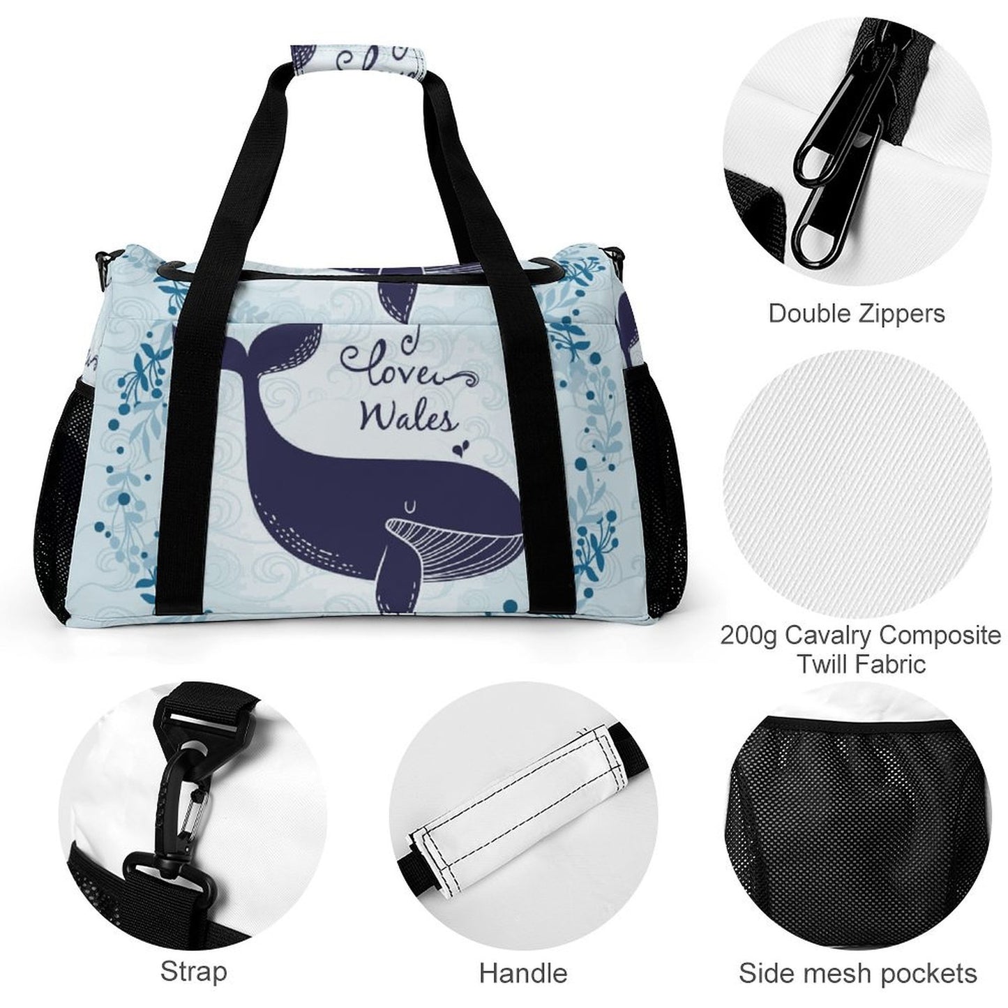 【写真でカスタム】ボストンバッグ オリジナル | 旅行・ジムに最適なダッフルバッグ