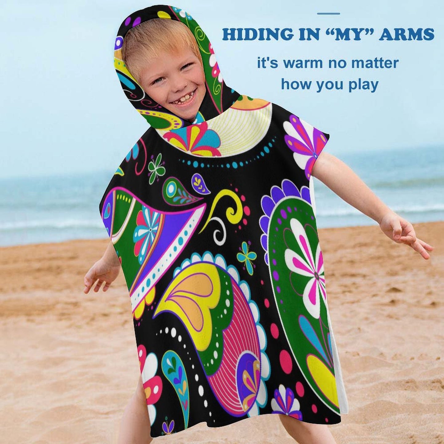 お風呂上がりが戦争のママへ｜子供が喜んで着る“フード付きタオルポンチョ”