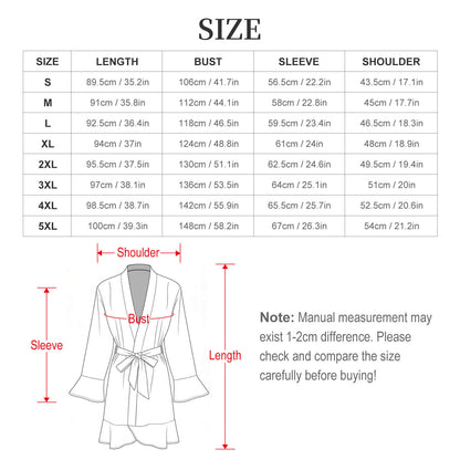 Floral Lace Long-sleeved Waistband Robe Christmas Elf Hohoho Green