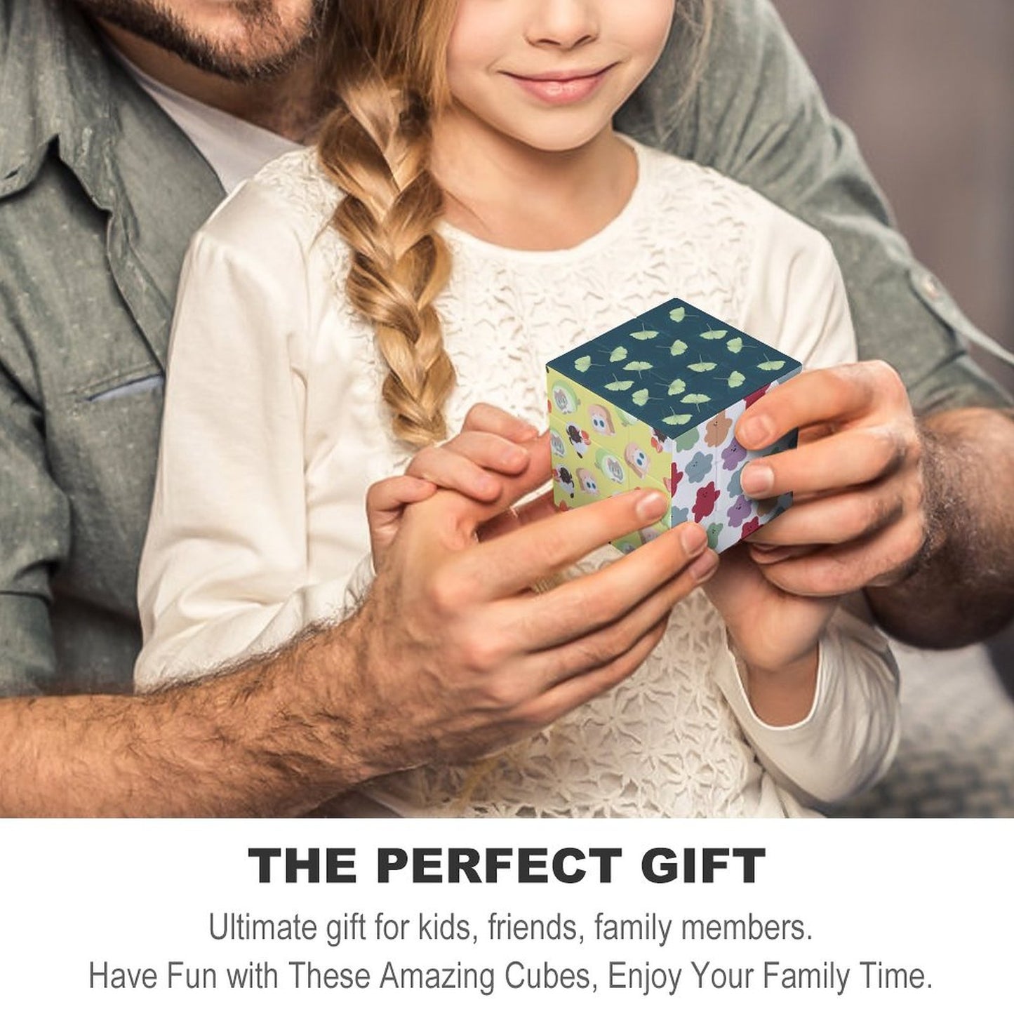 カスタムフォトマジックキューブ 3×3 | UV印刷 脳トレパズル オリジナル写真