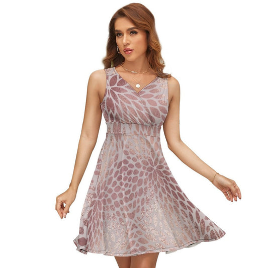 【胸パッド付】ミルクシルク Vネックワンピース | 180g高密度生地 | ルームウェア・リゾートドレス