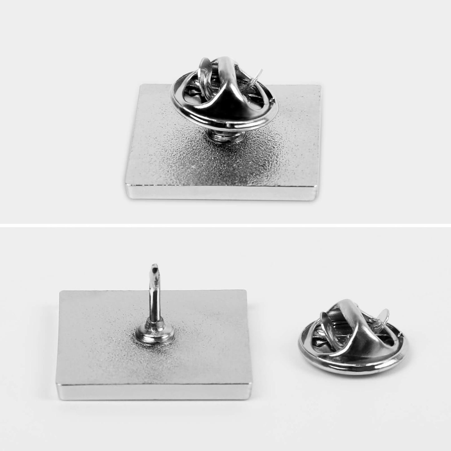 オリジナルデザイン ピンバッジ 正方形 1.8cm アルミ製 ミニピンズ