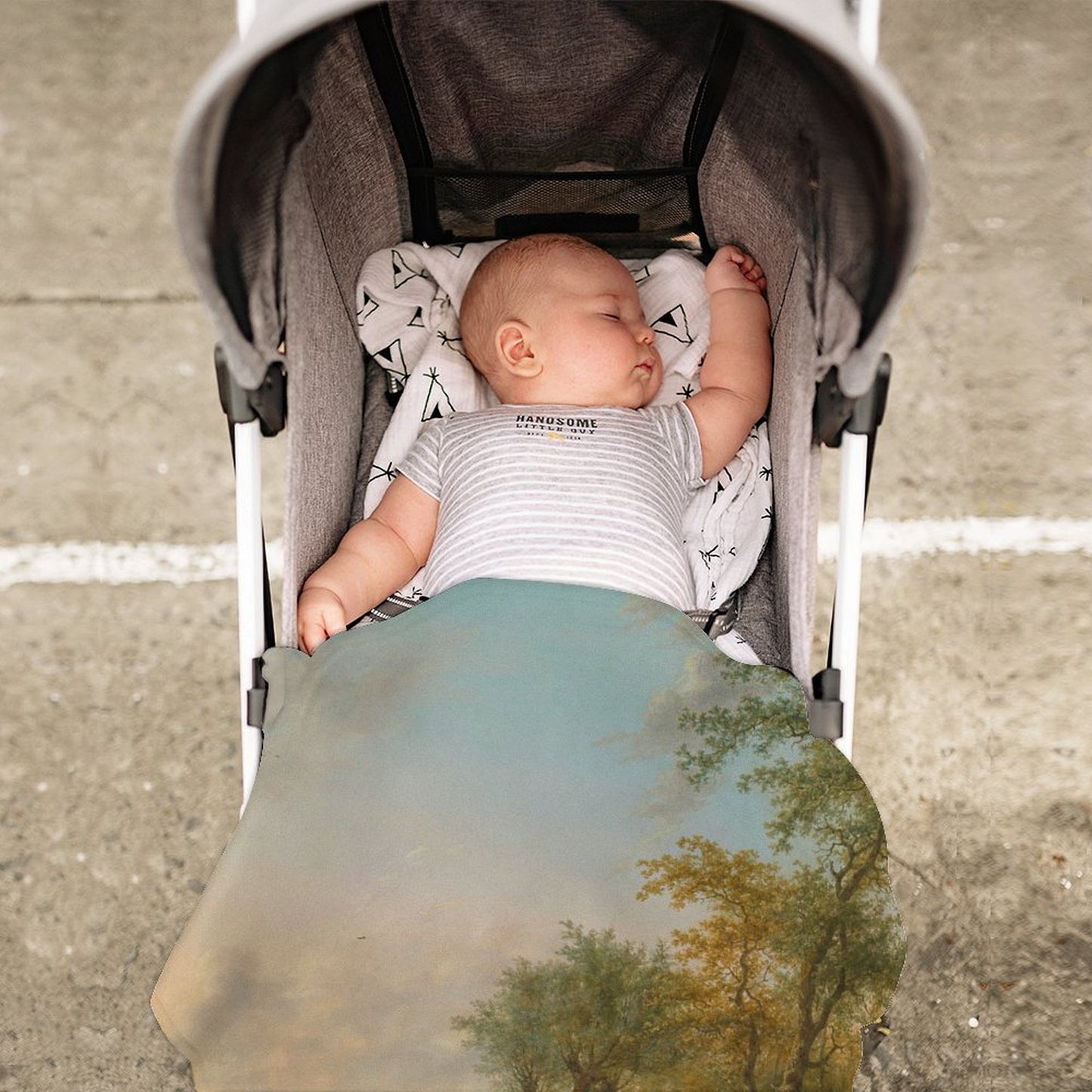 【ベビーに贈る】写真で作るオリジナル子供用フランネル毛布｜安心の円形ブランケット