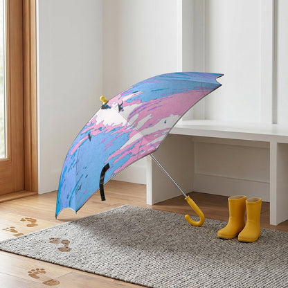 子ども用カスタムプリント折りたたみ傘｜反射テープ付き遮光晴雨兼用傘